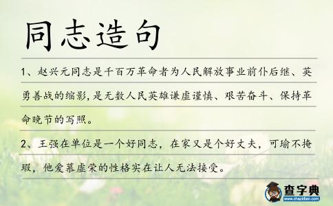 同志造句