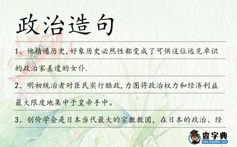 政治造句