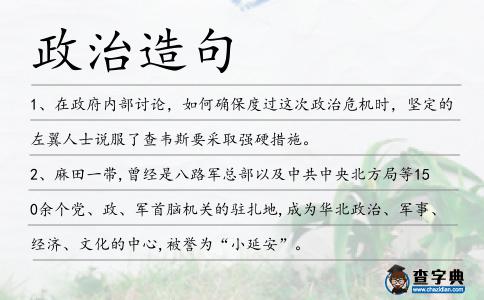 政治造句