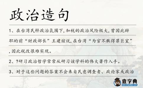 政治造句