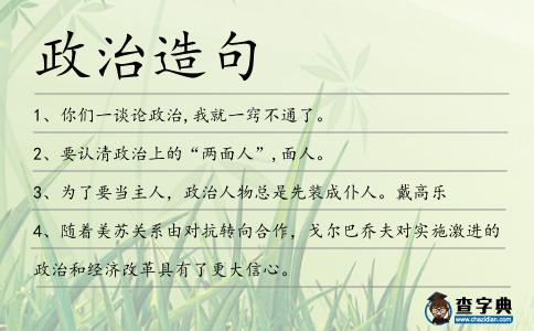 政治造句